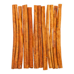Cinnamon Sticks on White Background. Selective focus. Shallow DOF.