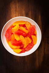 Orange and Grapefruit Citrus Salad. Selective focus.