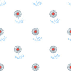 Nature floral background. Seamless surface pattern. Vector illustration