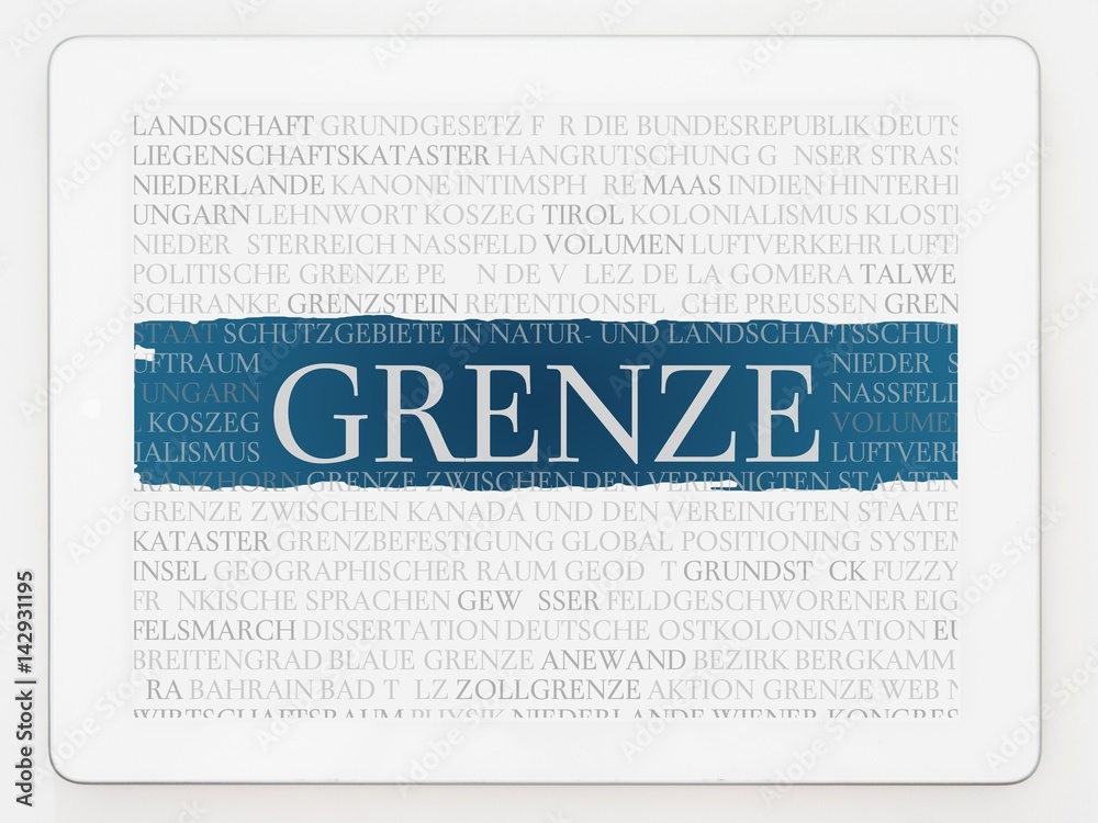 Wall mural grenze