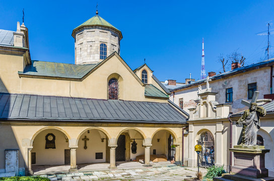 Old armenian church in Lviv city