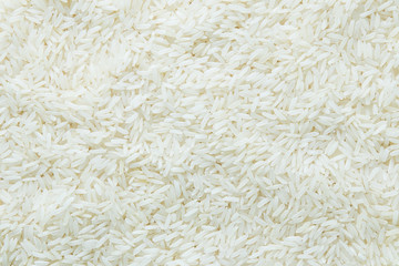 Close up  grains of jasmine rice texture background.
