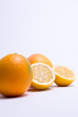 fruits isolated on a white background.