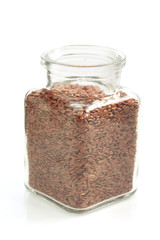 flax seeds isolated on white