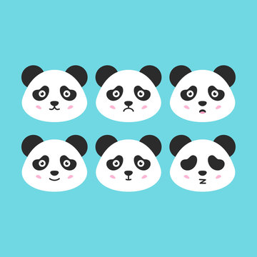 Flat Panda Faces
