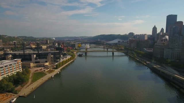 Aerial Pennsylvania Pittsburgh September 2016 4K