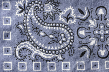 Worn and Faded Blue Bandana Design