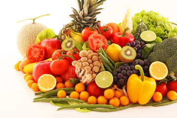 Naklejka na ściany i meble 新鮮な果物と野菜