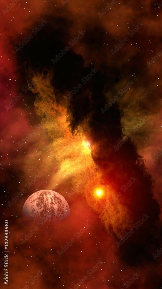 Canvas Prints outer space planet mars sun astrology milky way solar system galaxy universe. elements of this image