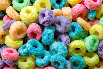 Closeup of Colorful Cereal