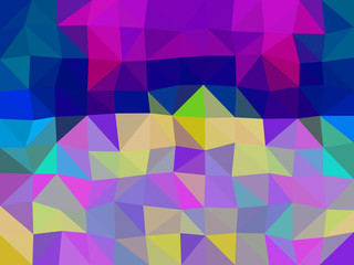 Colors low poly triangle style vector mosaic background