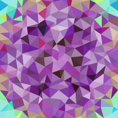 Kaleidoscopic low poly triangle style vector mosaic background