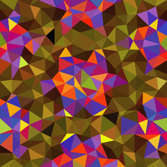 Fototapeta premium Kaleidoscopic low poly triangle style vector mosaic background