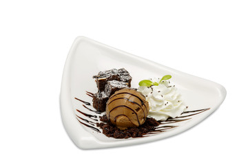 Ice cream isolated on white background