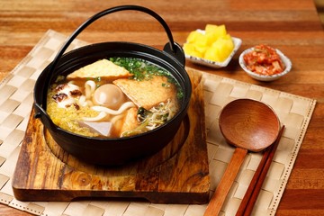 nabe udon.  Japanese style noodles.	