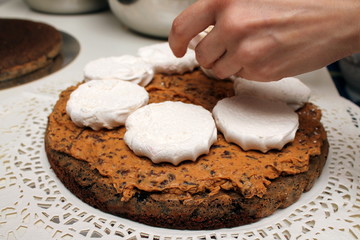 process of making cake