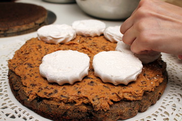 process of making cake