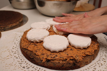 process of making cake