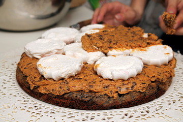 process of making cake