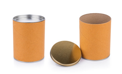 Blank Tincan Metal Tin Can on white background. canned