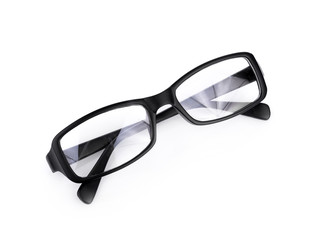 Black Eye Glasses Isolated on White background