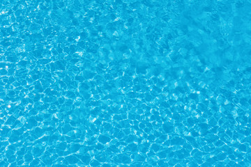 Fototapeta na wymiar Beautiful ripple wave and blue water surface in swimming pool