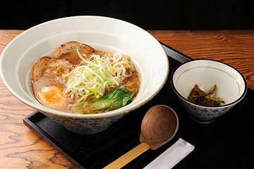 Miso Ramen. Japanese style noodles.