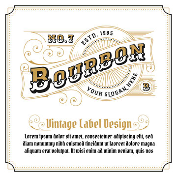 Vintage frame logo design for labels, banner, sticker and other design. Suitable for coffee cafe, restaurant, whiskey, wine, beer and premium product. Vector illustration