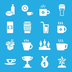 Set of 16 cup filled icons