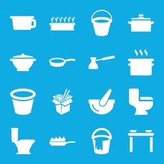 Set of 16 pot filled icons