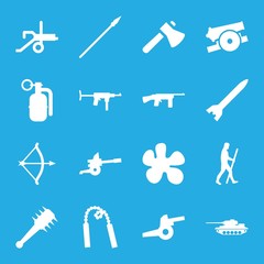 Set of 16 weapon filled icons