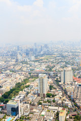 Fototapeta na wymiar Panorama of Bangkok from Baiyoke Sky Hotel. Thailand