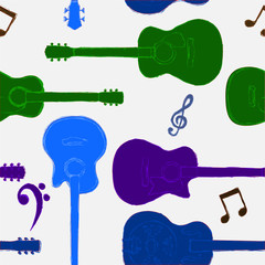 guitar seamless pattern