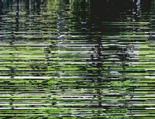 Modern glitched background illustration. Random signal error. Corrupted digital image. Array of collapsing data. Abstract contemporary print made of distorted colorful pixels. Element of design.