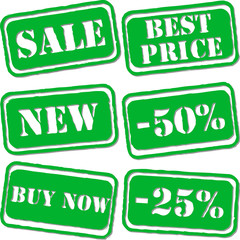 sale stickers set