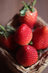 Strawberry in a basket