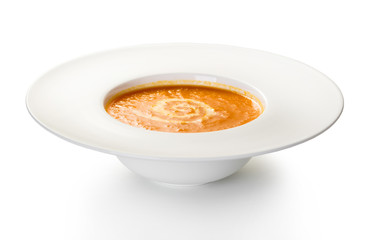 Carrot cream soup puree