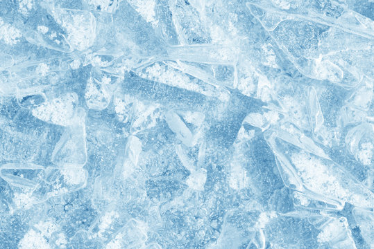 ice background texture. ice with different shapes and cracks.