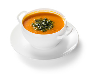 Carrot cream soup puree