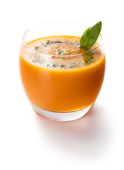 Carrot cocktail with spinach