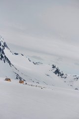 Camp on Glacier Near Seward Alaska