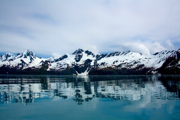 Mountains Reflecting on Water Seward Alaska