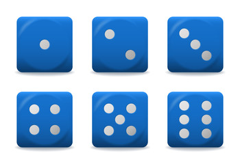 vector blue dices