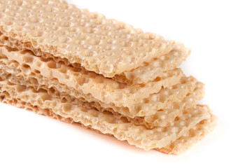 grain crispbreads isolated on white background
