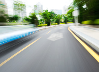 Obraz na płótnie Canvas along the road with motion blur.