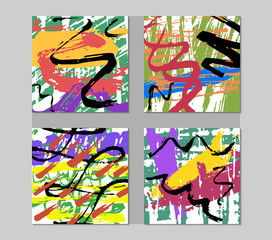 Set of Stylish Fun Invitation Card