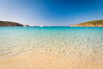 Fototapeta premium Transparent sea and crystal clear water of Sardinia.