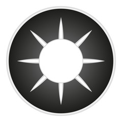 vector image button with the sign of Brightness