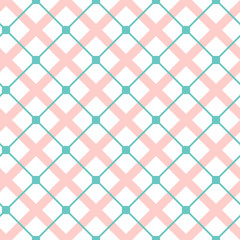 Tiling plaid background. Holiday wrapping paper. Pastel color baby vector design