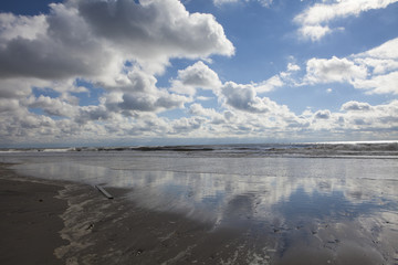 Obraz premium Rockaway beach. NY. Day after Hurricane Sandy